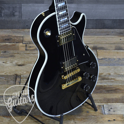Gibson Les Paul Custom Long Scale - Ebony with Hardshell Case