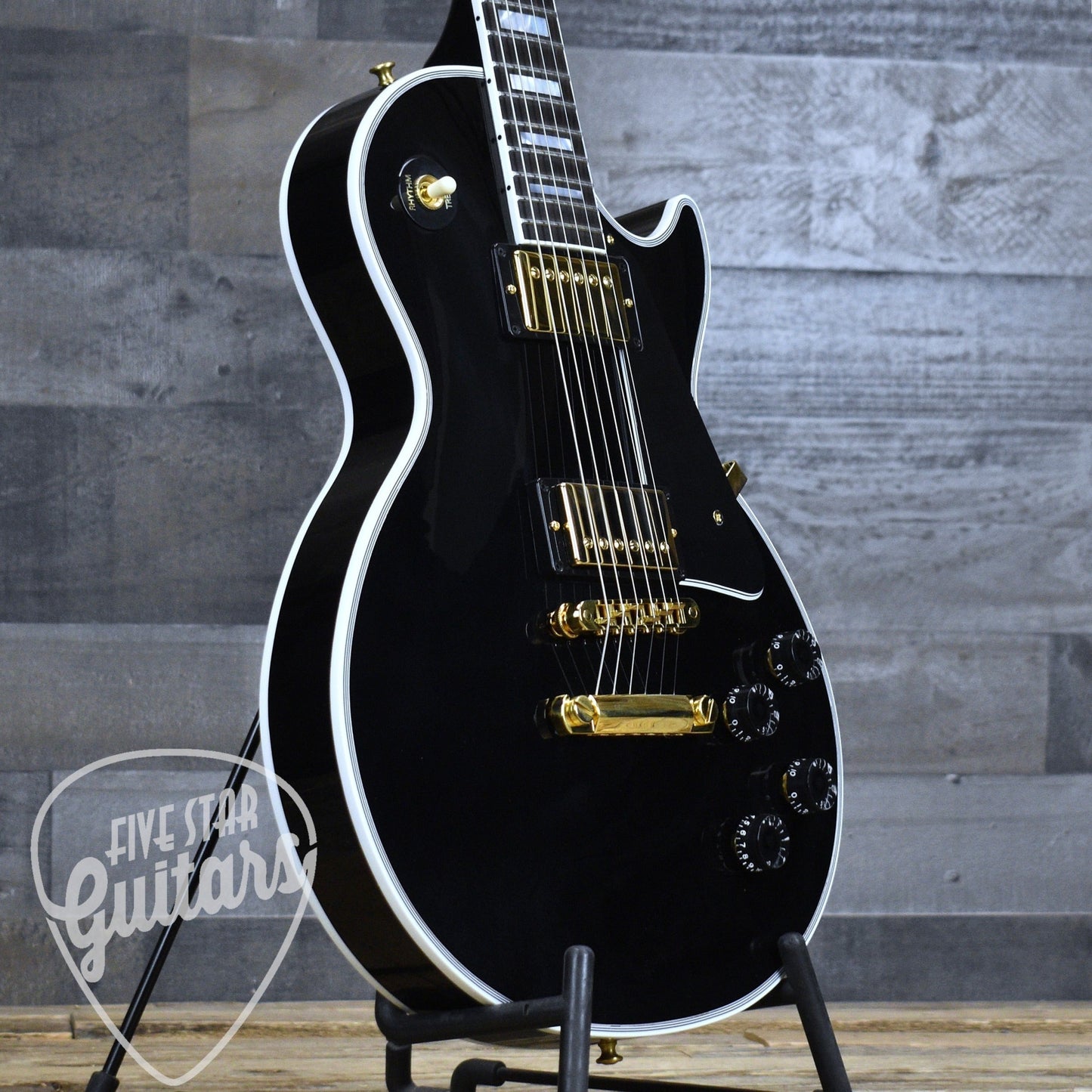 Gibson Les Paul Custom Long Scale - Ebony with Hardshell Case