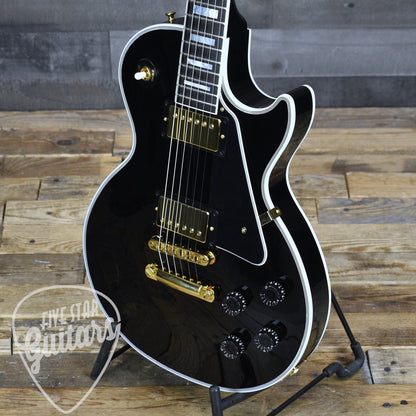 Gibson Les Paul Custom Long Scale - Ebony with Hardshell Case