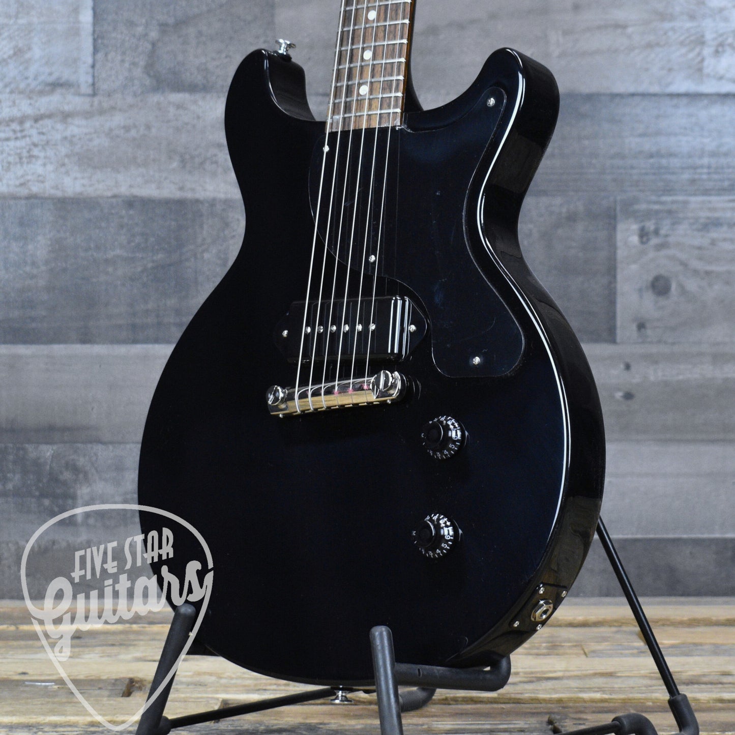 Gibson Les Paul Junior Double Cutaway - Ebony with Hardshell Case