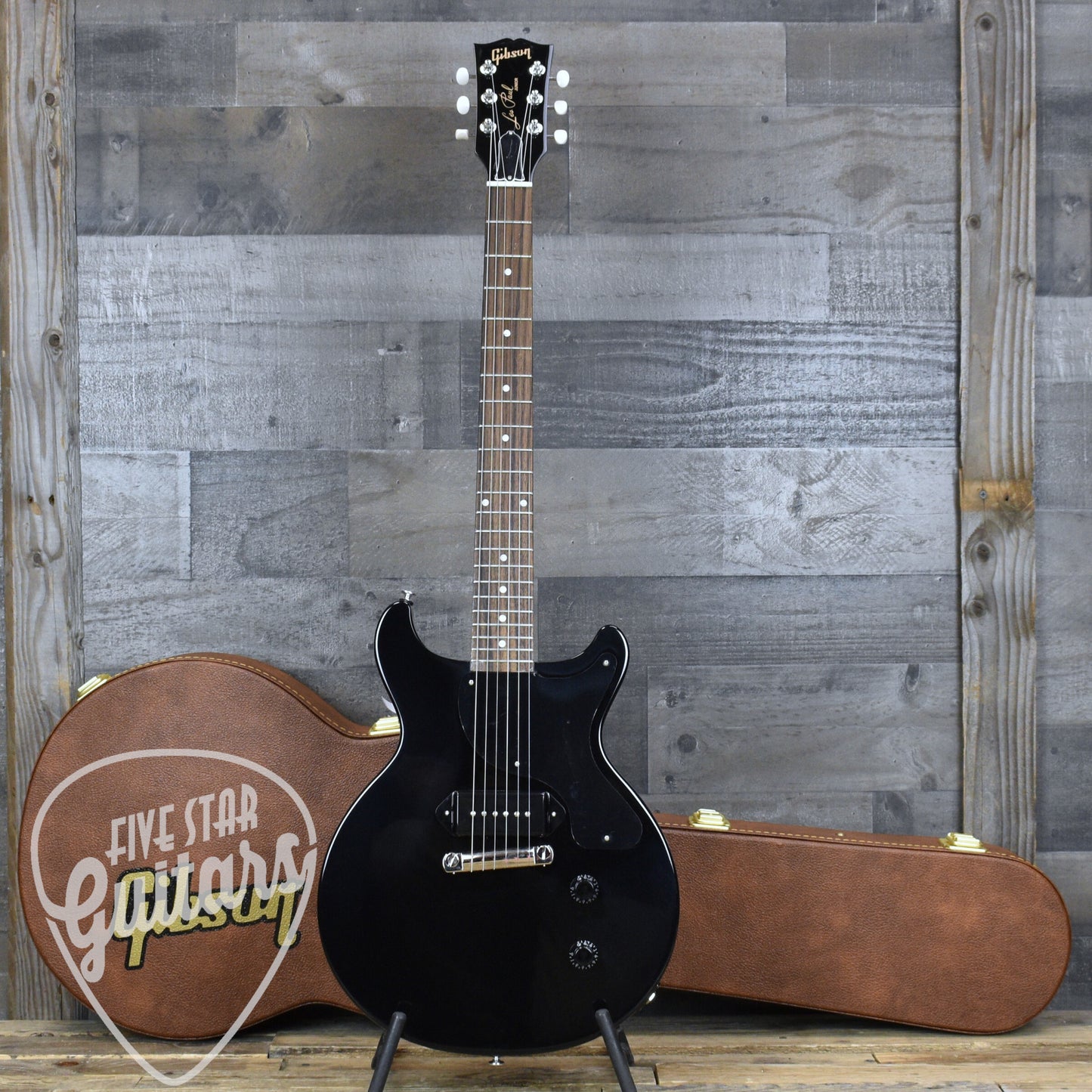Gibson Les Paul Junior Double Cutaway - Ebony with Hardshell Case