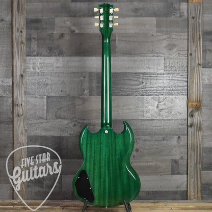 Gibson SG Standard '61 Stop Bar - Translucent Teal with Hardshell Case
