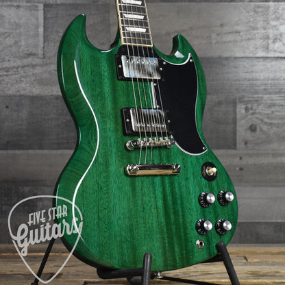 Gibson SG Standard '61 Stop Bar - Translucent Teal with Hardshell Case