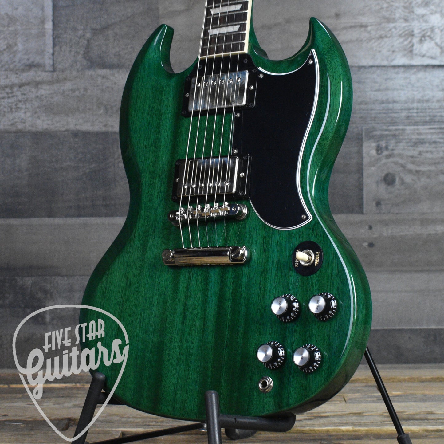 Gibson SG Standard '61 Stop Bar - Translucent Teal with Hardshell Case