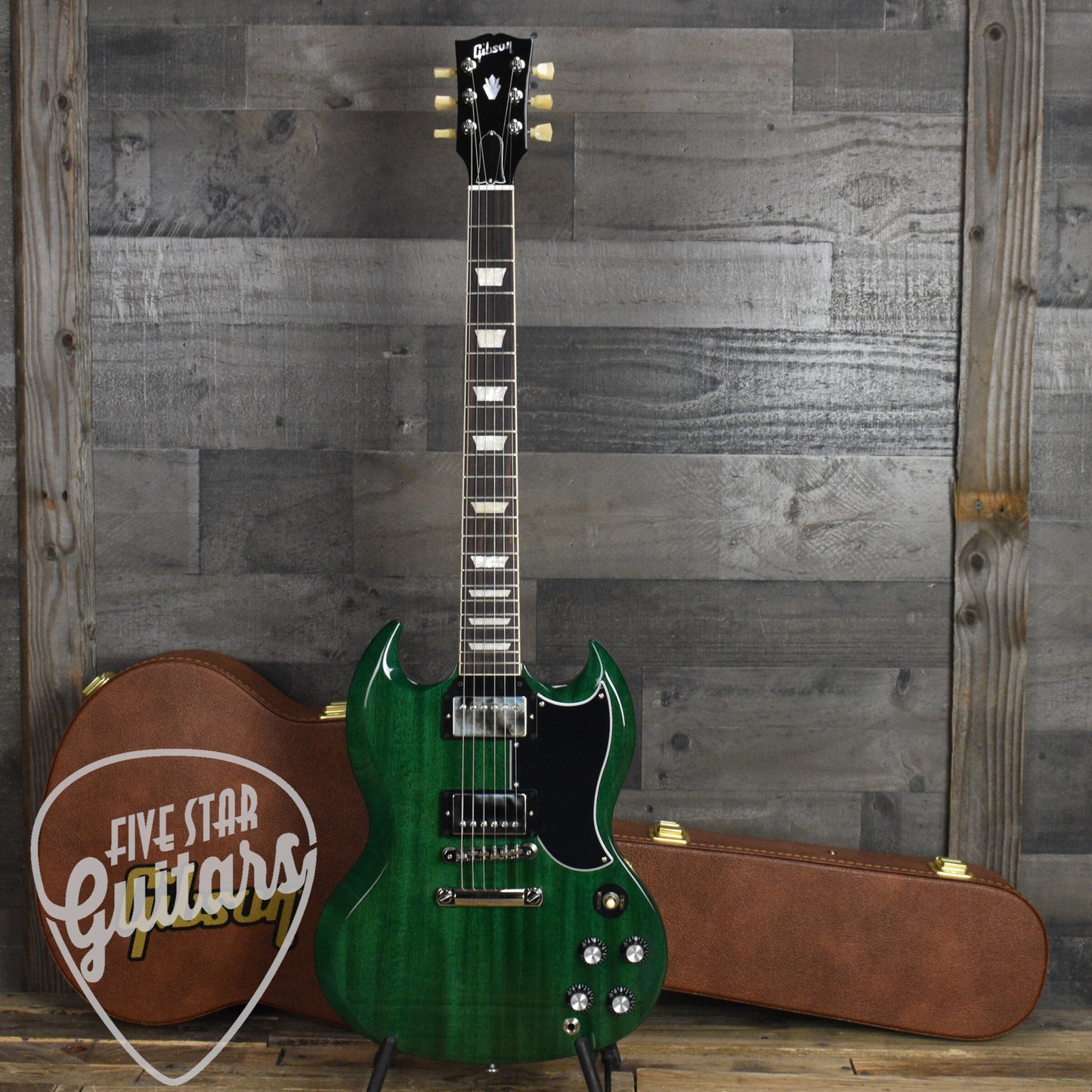 Gibson SG Standard '61 Stop Bar - Translucent Teal with Hardshell Case