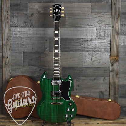 Gibson SG Standard '61 Stop Bar - Translucent Teal with Hardshell Case