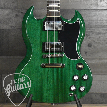 Gibson SG Standard '61 Stop Bar - Translucent Teal with Hardshell Case