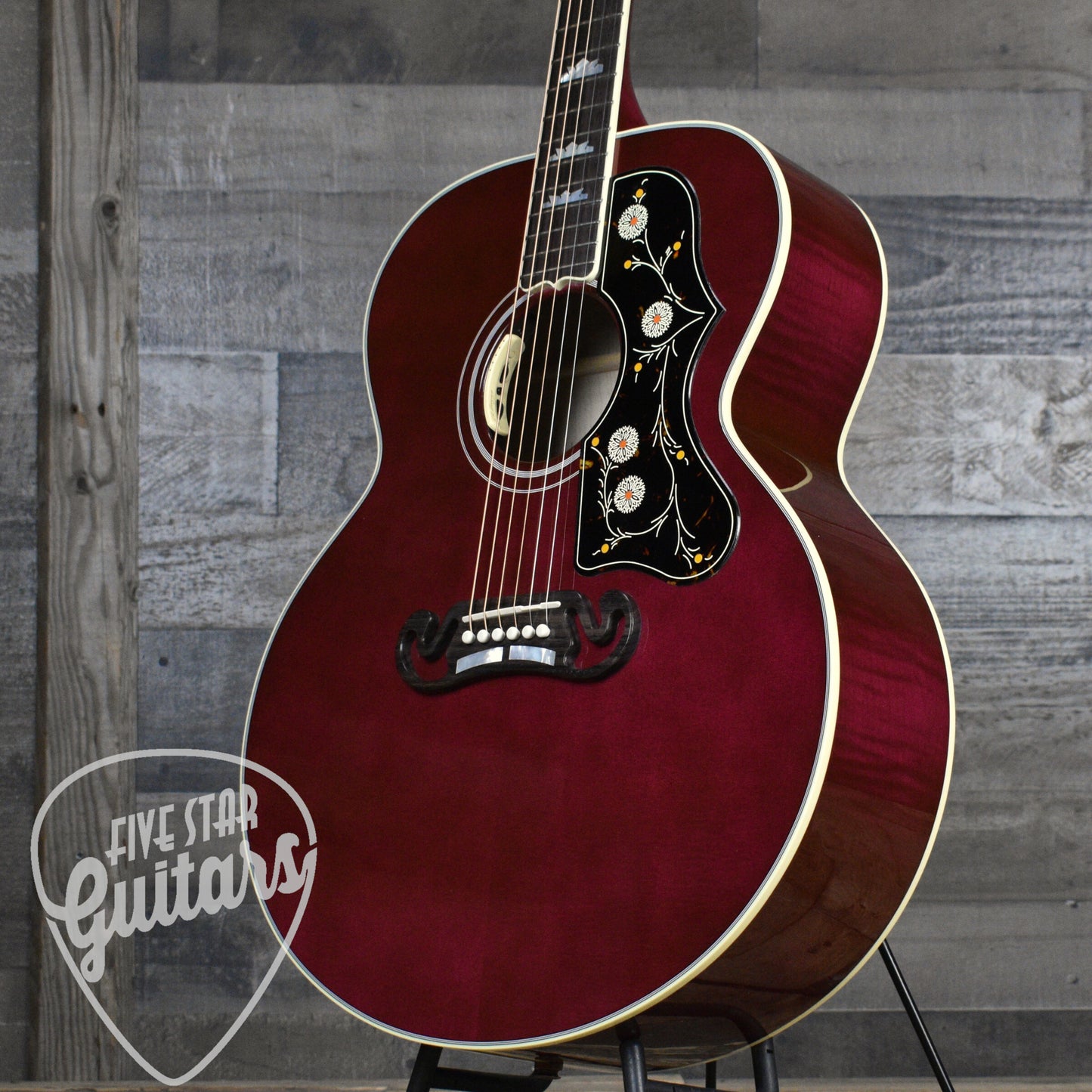 Gibson SJ-200 Standard Maple - Wine Red with Hard Shell Case