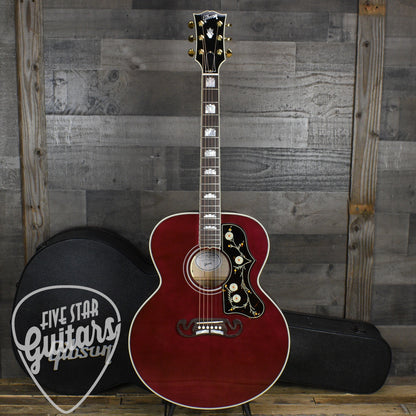 Gibson SJ-200 Standard Maple - Wine Red with Hard Shell Case