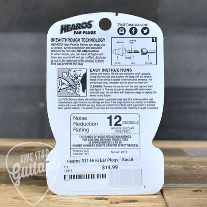 Hearos 311 Hi Fi Ear Plugs - Small