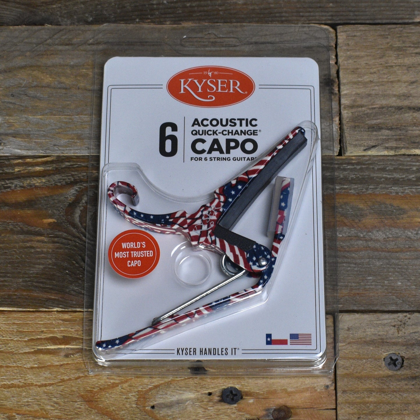 Kyser Quick Change Guitar Capo - Freedom Flag - KG6FA