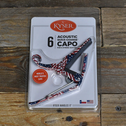 Kyser Quick Change Guitar Capo - Freedom Flag - KG6FA