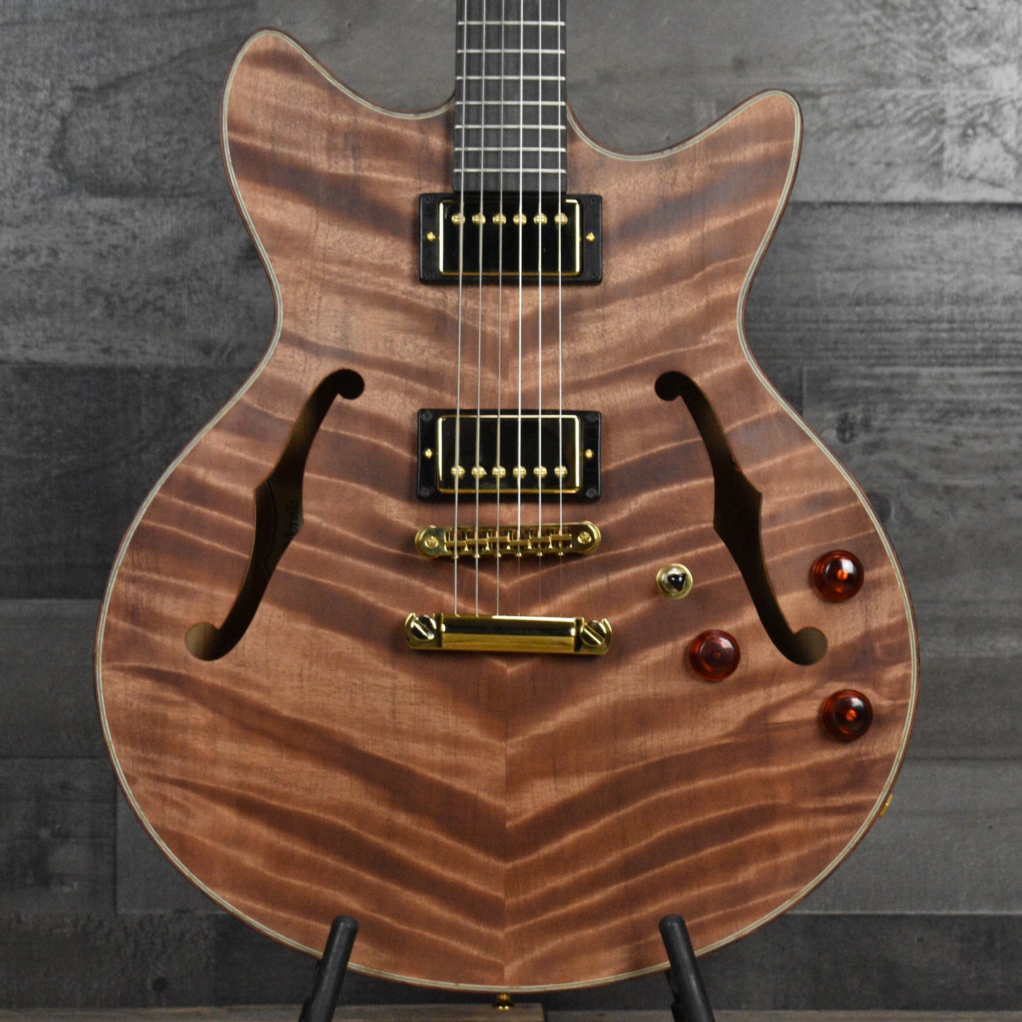 Lambdin Morello Coastal Semi-Hollow Archtop - Northern California Redwood with Hard Case