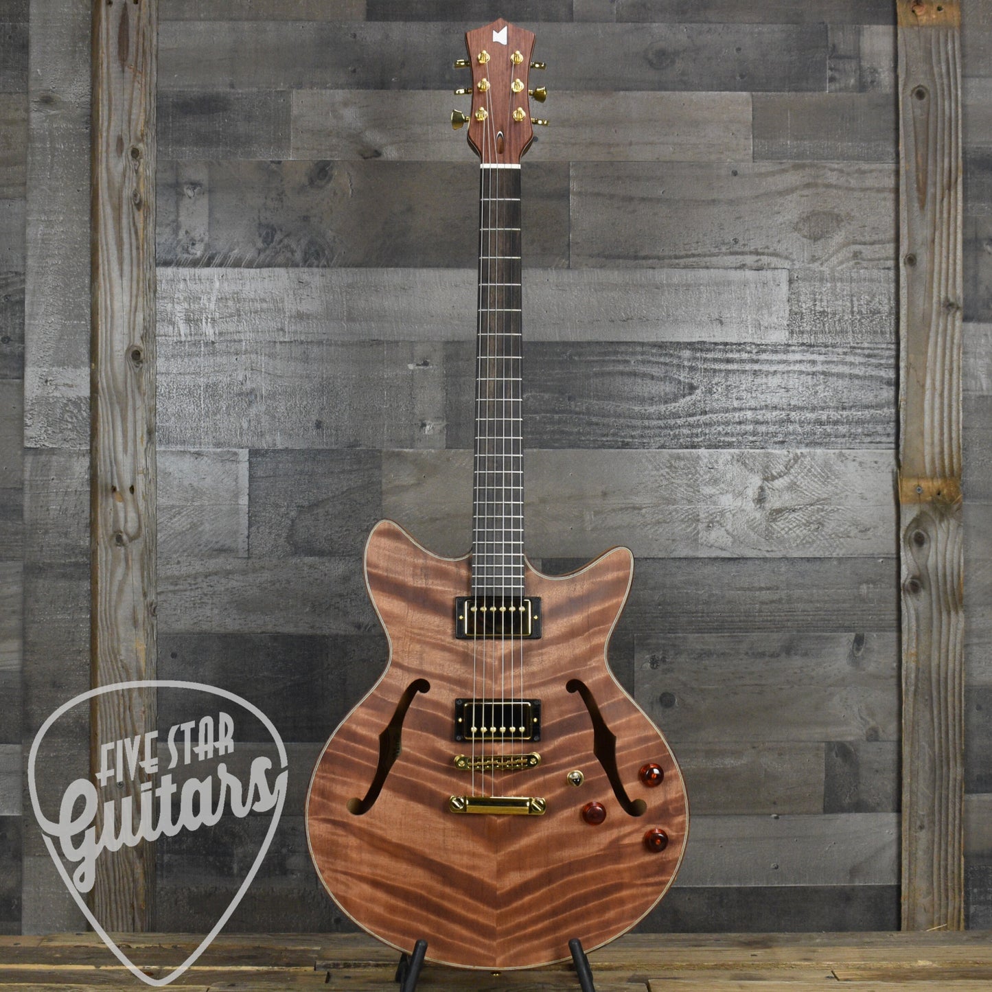 Lambdin Morello Coastal Semi-Hollow Archtop - Northern California Redwood with Hard Case