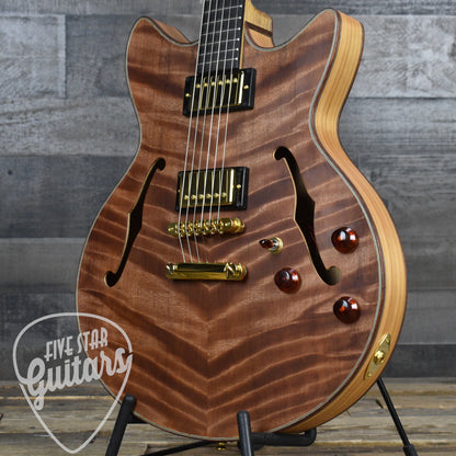 Lambdin Morello Coastal Semi-Hollow Archtop - Northern California Redwood with Hard Case