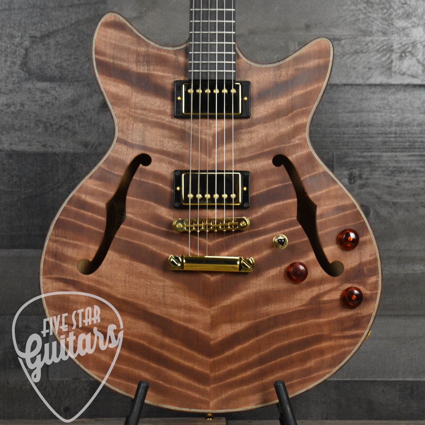 Lambdin Morello Coastal Semi-Hollow Archtop - Northern California Redwood with Hard Case