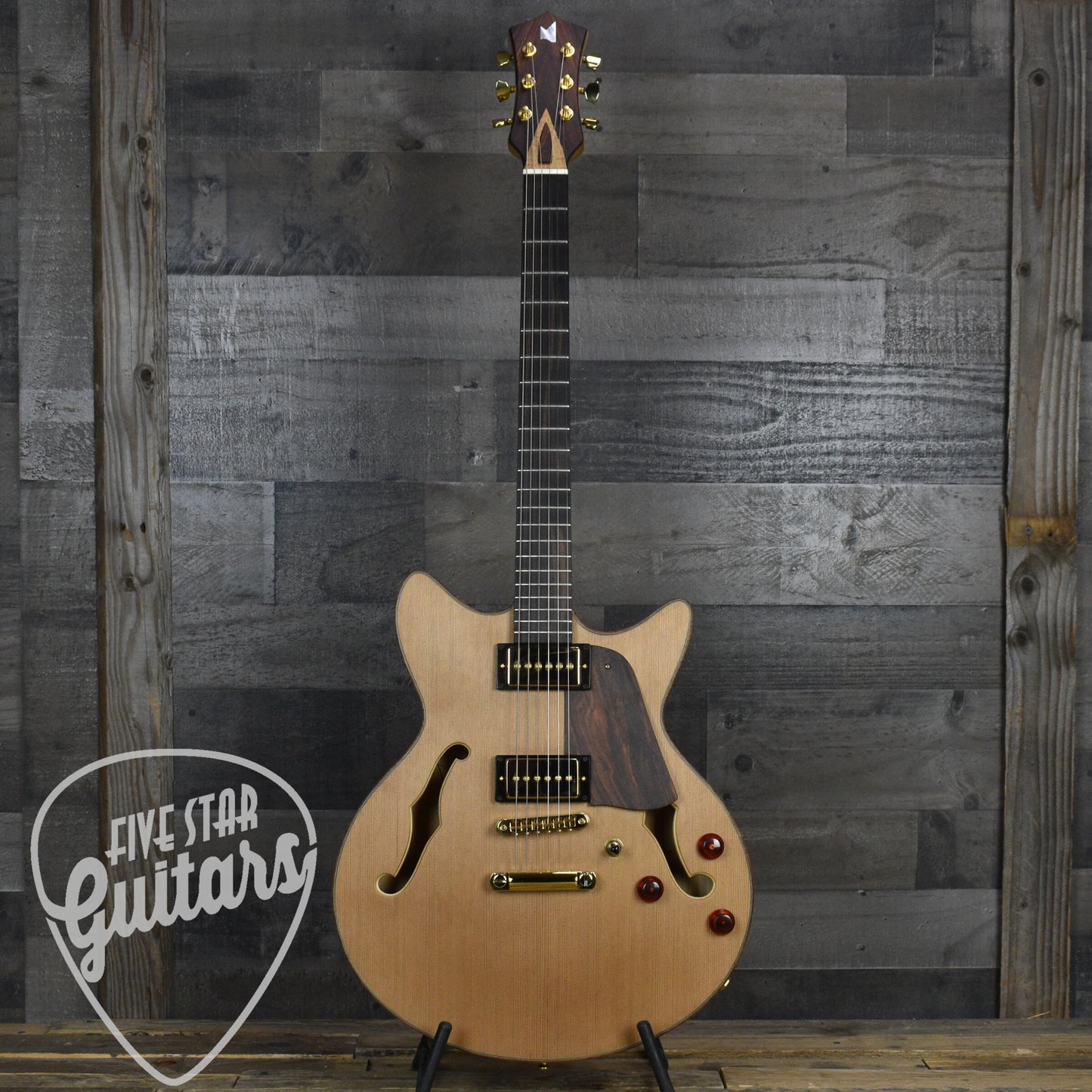 Lambdin Morello Coastal Semi-Hollow Archtop - Western Red Cedar with Hard Shell Case