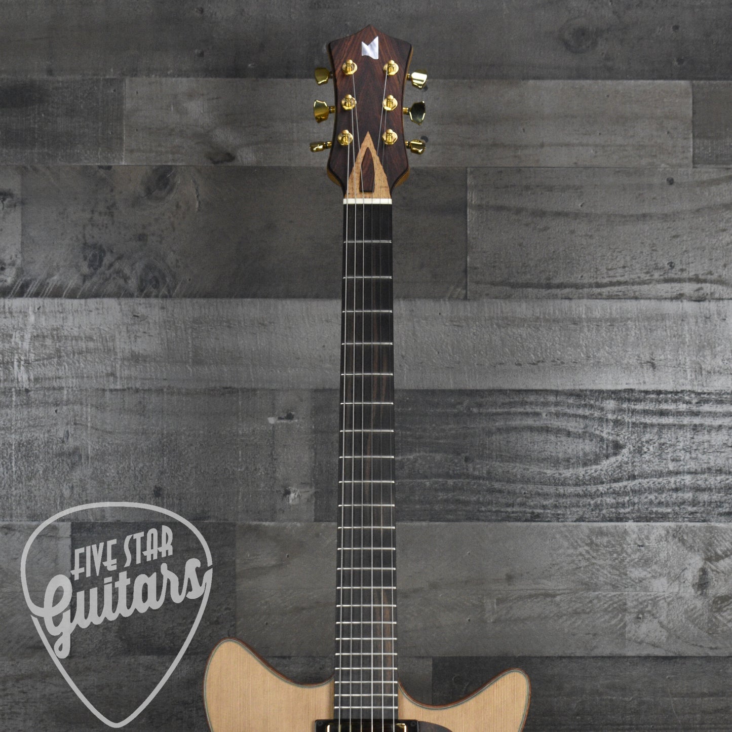 Lambdin Morello Coastal Semi-Hollow Archtop - Western Red Cedar with Hard Shell Case