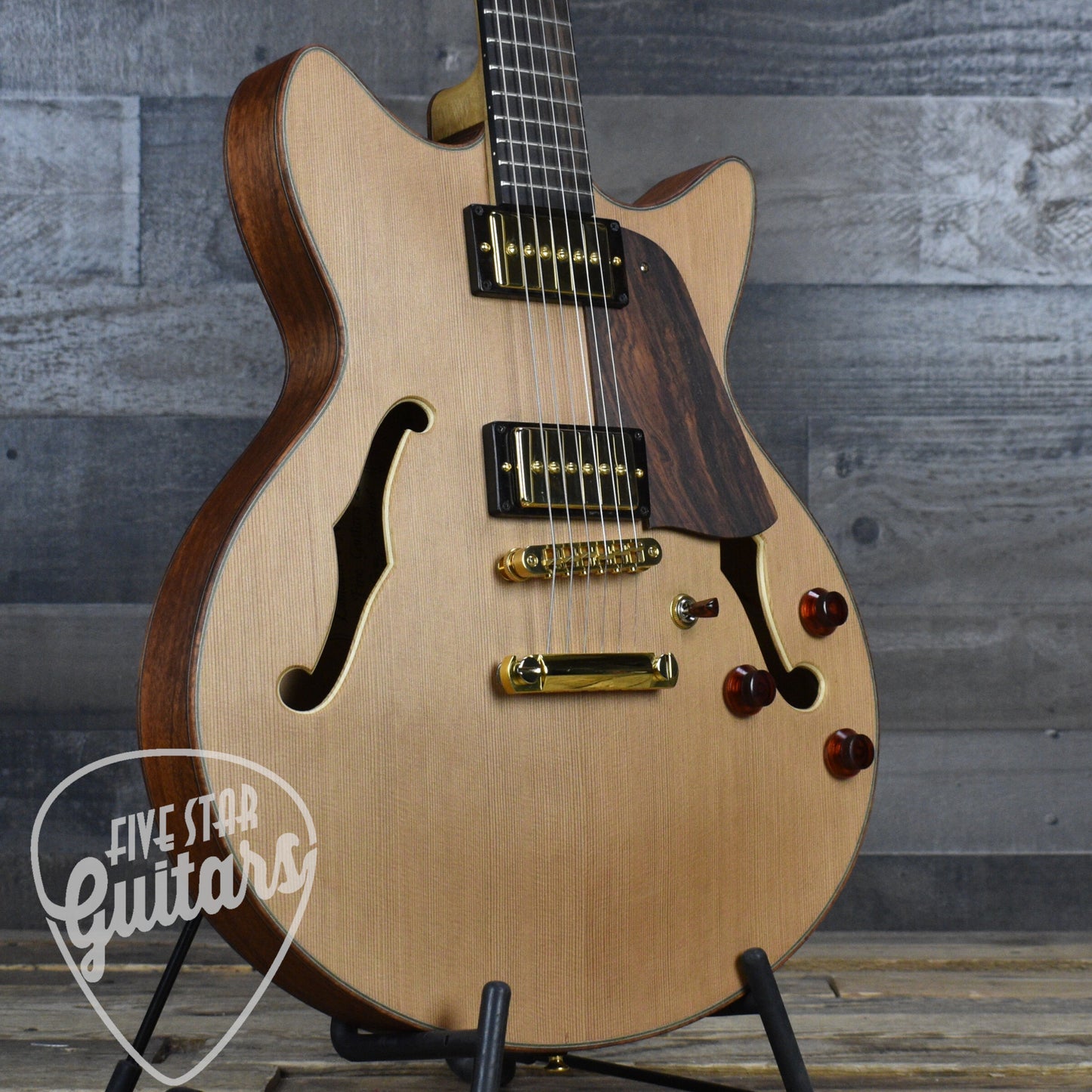 Lambdin Morello Coastal Semi-Hollow Archtop - Western Red Cedar with Hard Shell Case