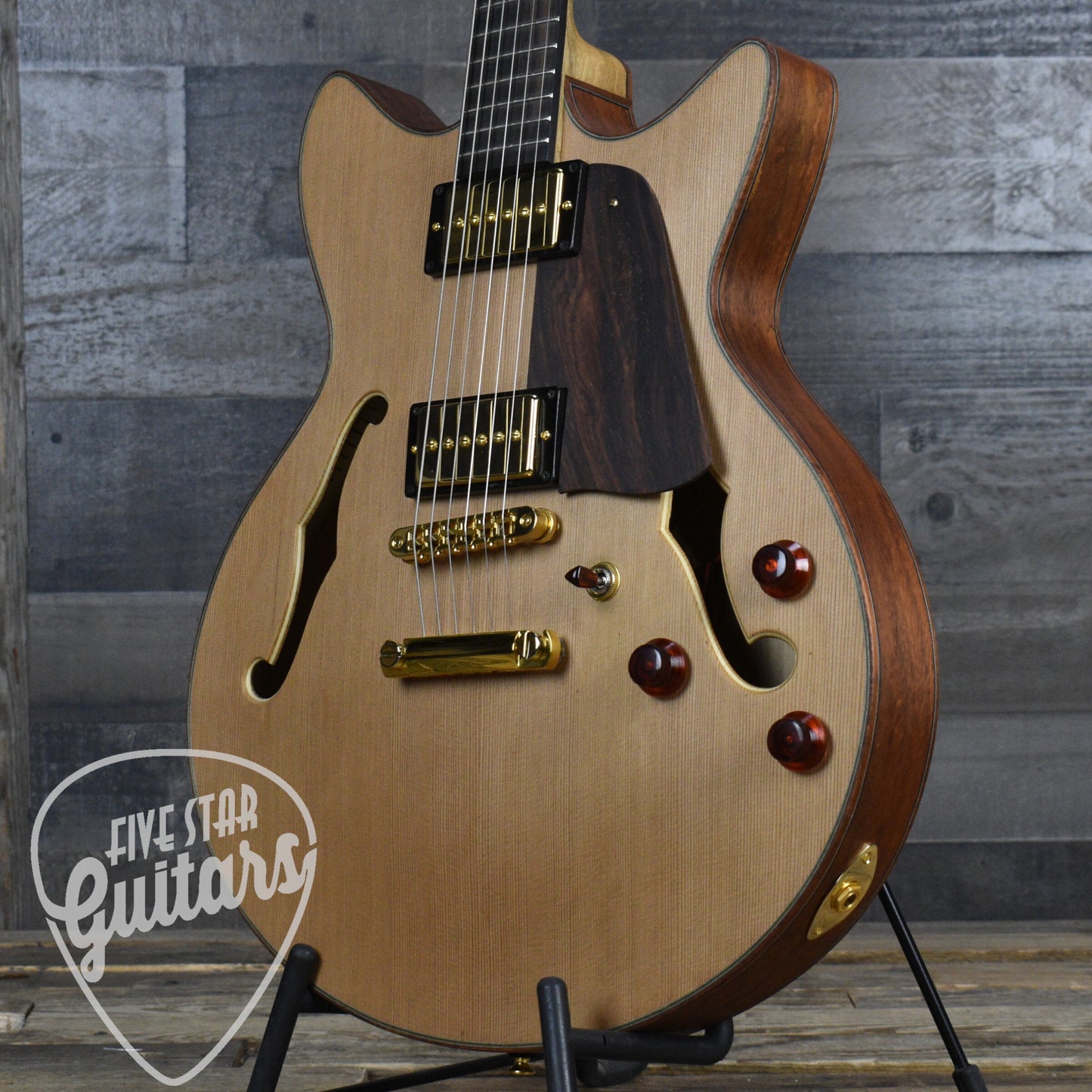 Lambdin Morello Coastal Semi-Hollow Archtop - Western Red Cedar with Hard Shell Case