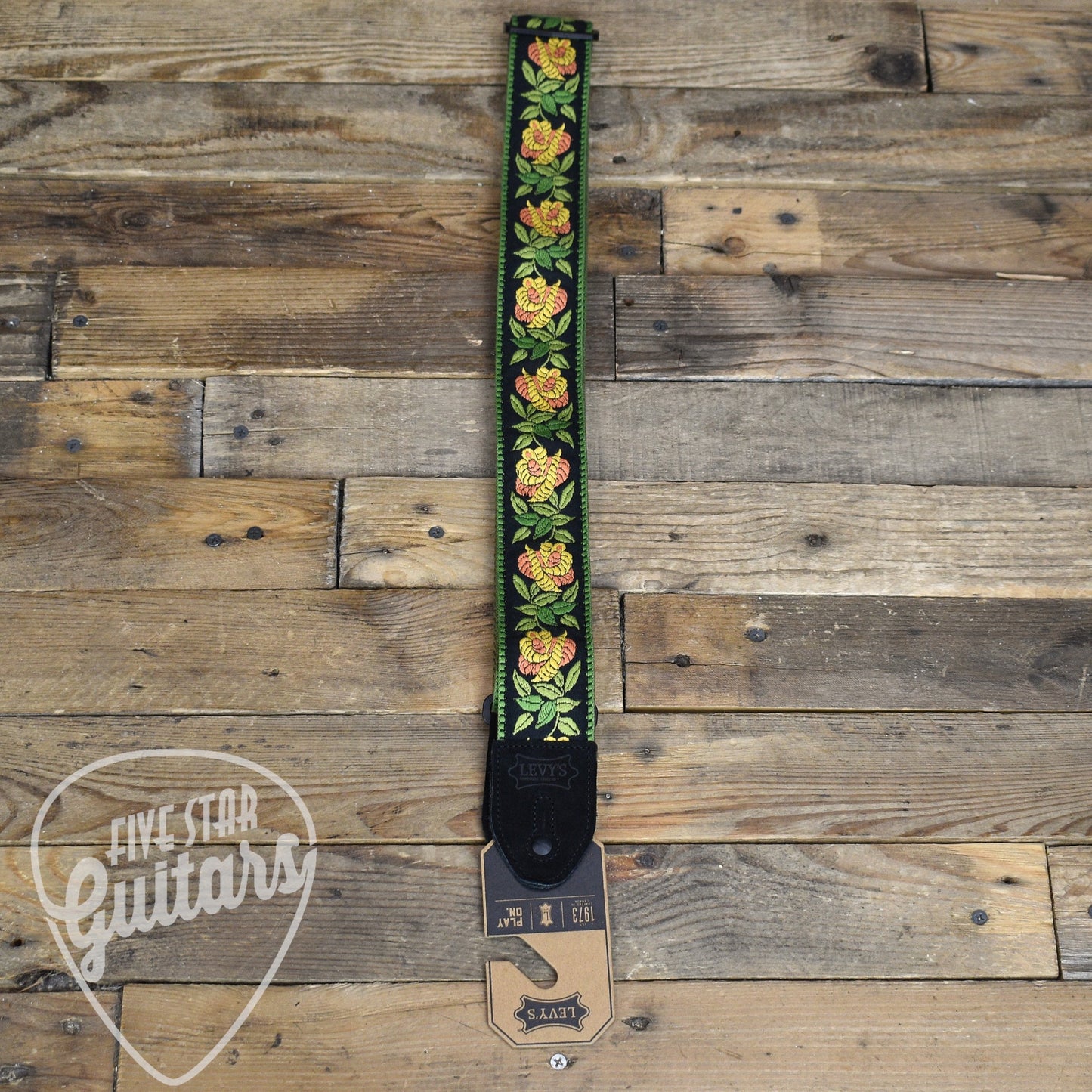 Levy's 2"  Cotton Floral Series Strap - Yellow