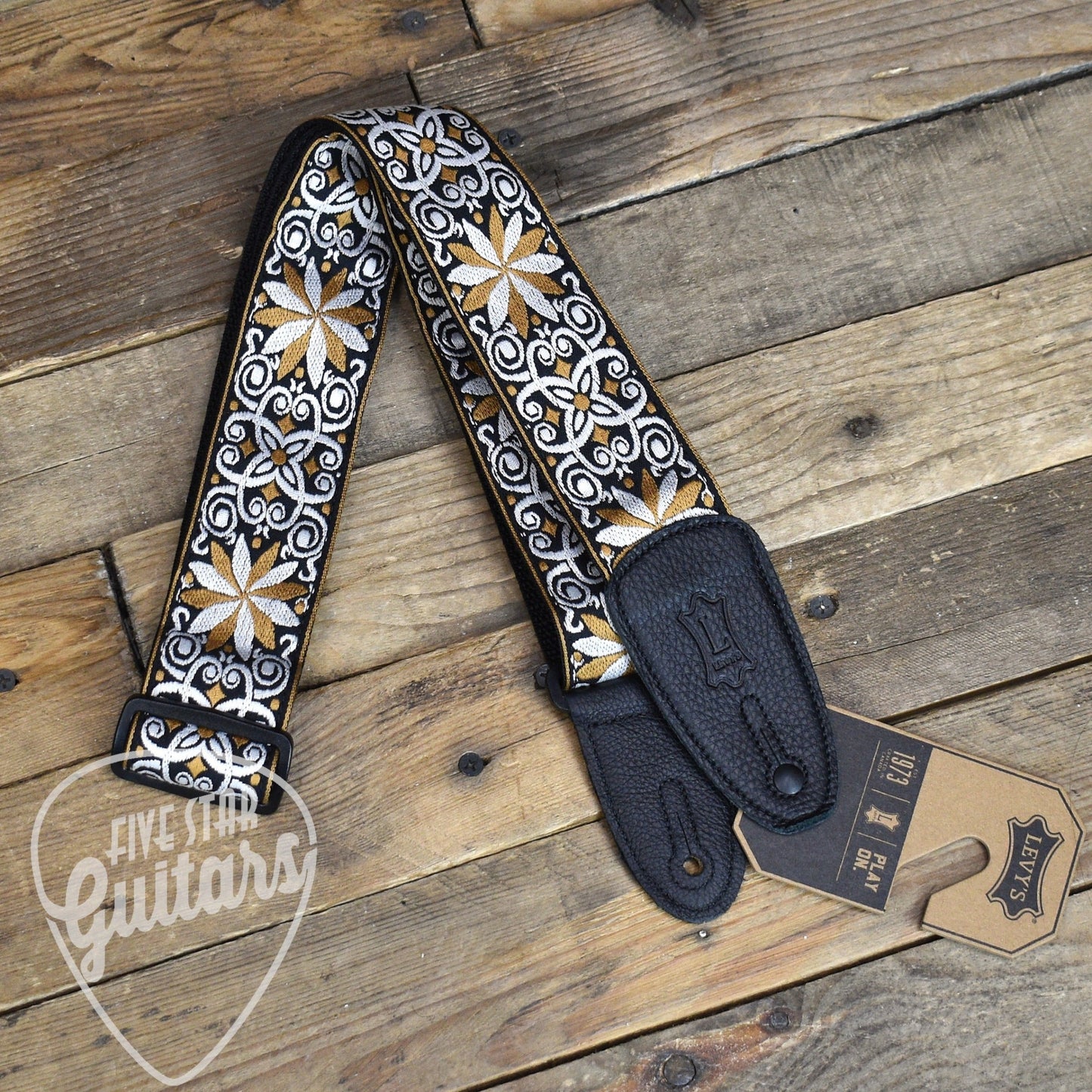 Levy's 2" Hootenanny Series Strap - Yellow and White Floral