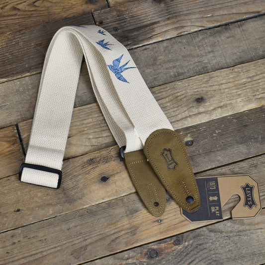 Levy's 2" Nature Cotton Series Guitar Strap - Blue Bird