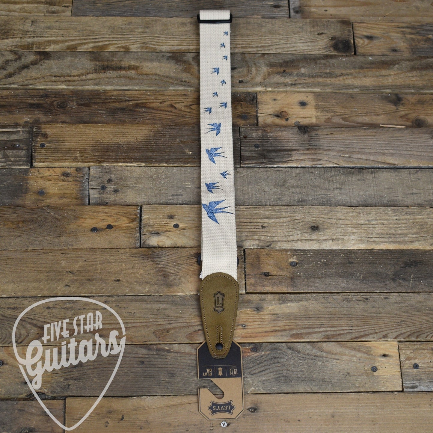 Levy's 2" Nature Cotton Series Guitar Strap - Blue Bird