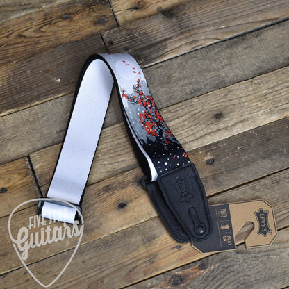 Levy's 2" Nature Series Strap: Cherry Blossoms and Snow Motif
