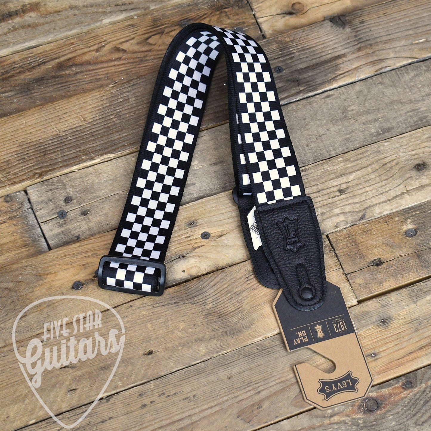 Levy's Graphic Waves Series Guitar Strap - Checkerboard