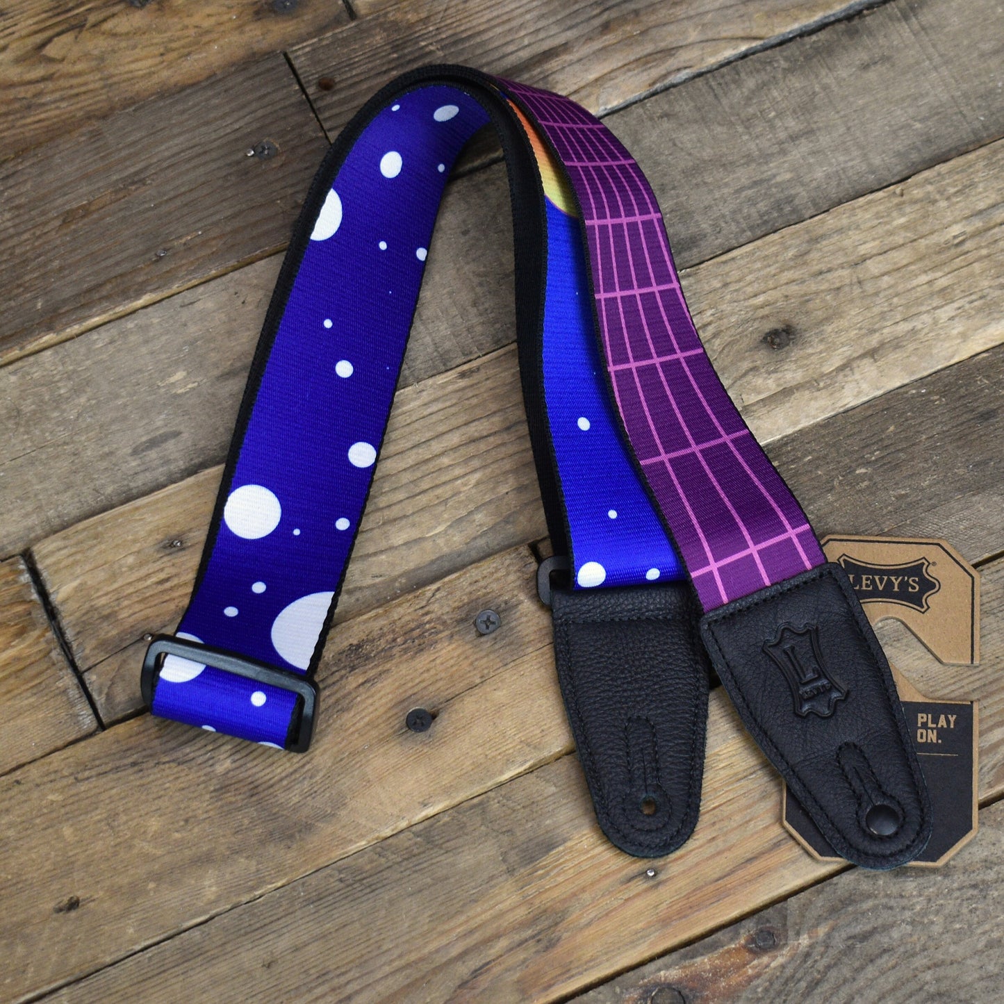 Levy's 2" Polyester Guitar Strap with Cyber Cat Motif