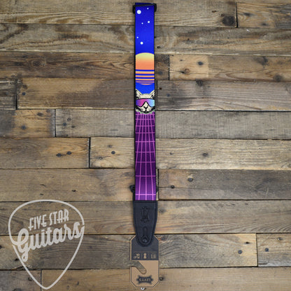 Levy's 2" Polyester Guitar Strap with Cyber Cat Motif
