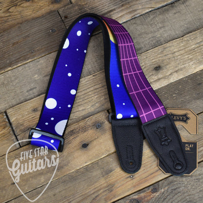 Levy's 2" Polyester Guitar Strap with Cyber Cat Motif