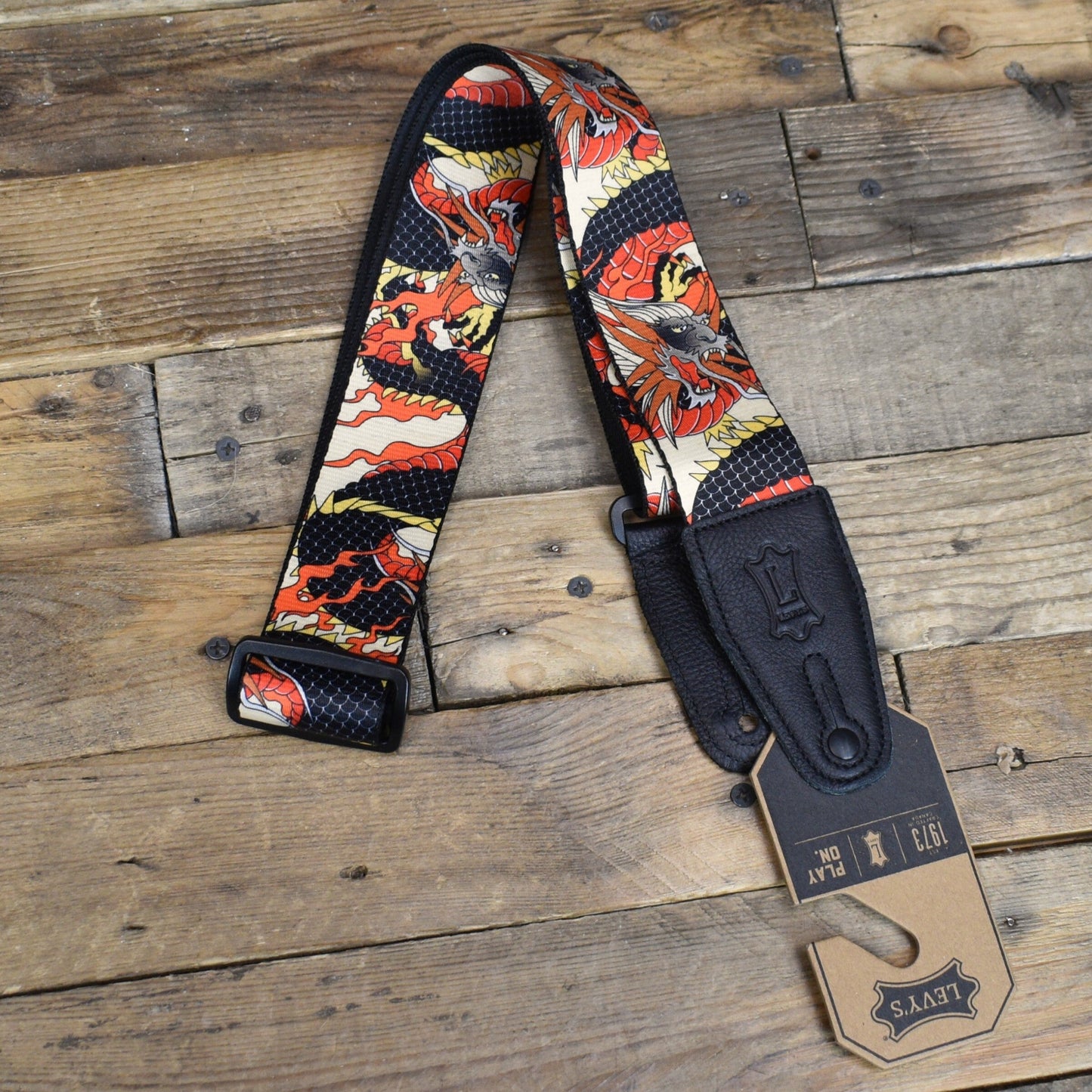 Levy's Eastern Harmony Series Guitar Strap - Japanese Traditional Dragon Motif