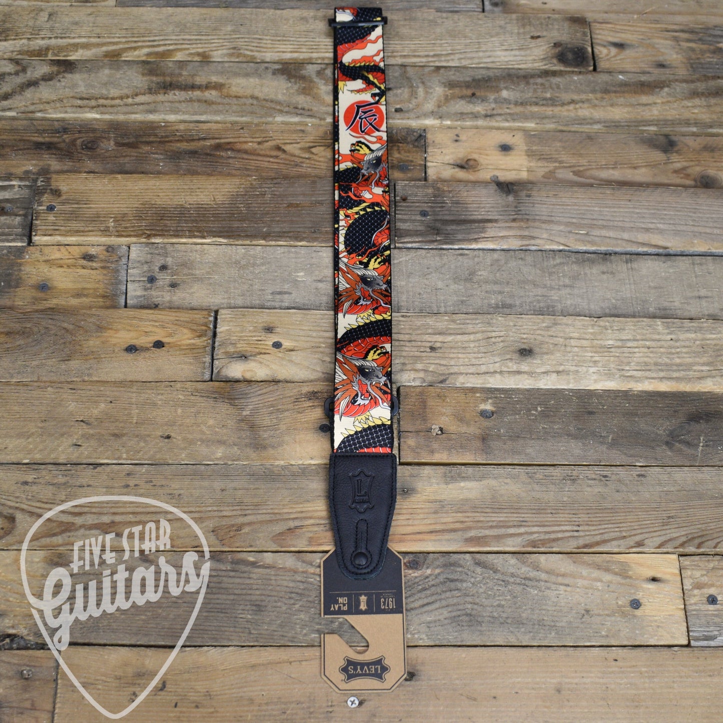 Levy's Eastern Harmony Series Guitar Strap - Japanese Traditional Dragon Motif