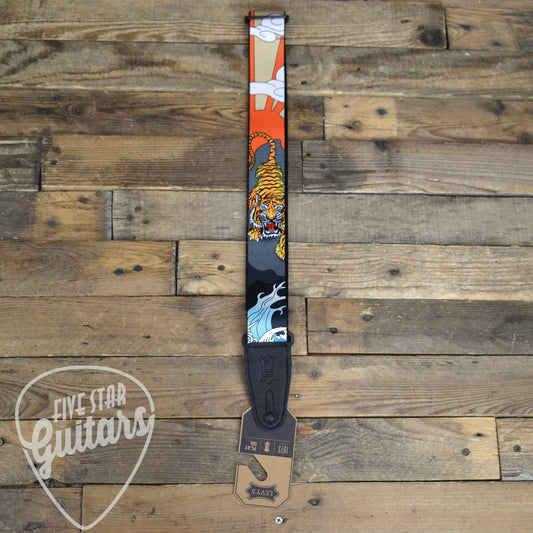 Levy's 2" Polyester Guitar Strap with Japanese Traditional Tiger Motif