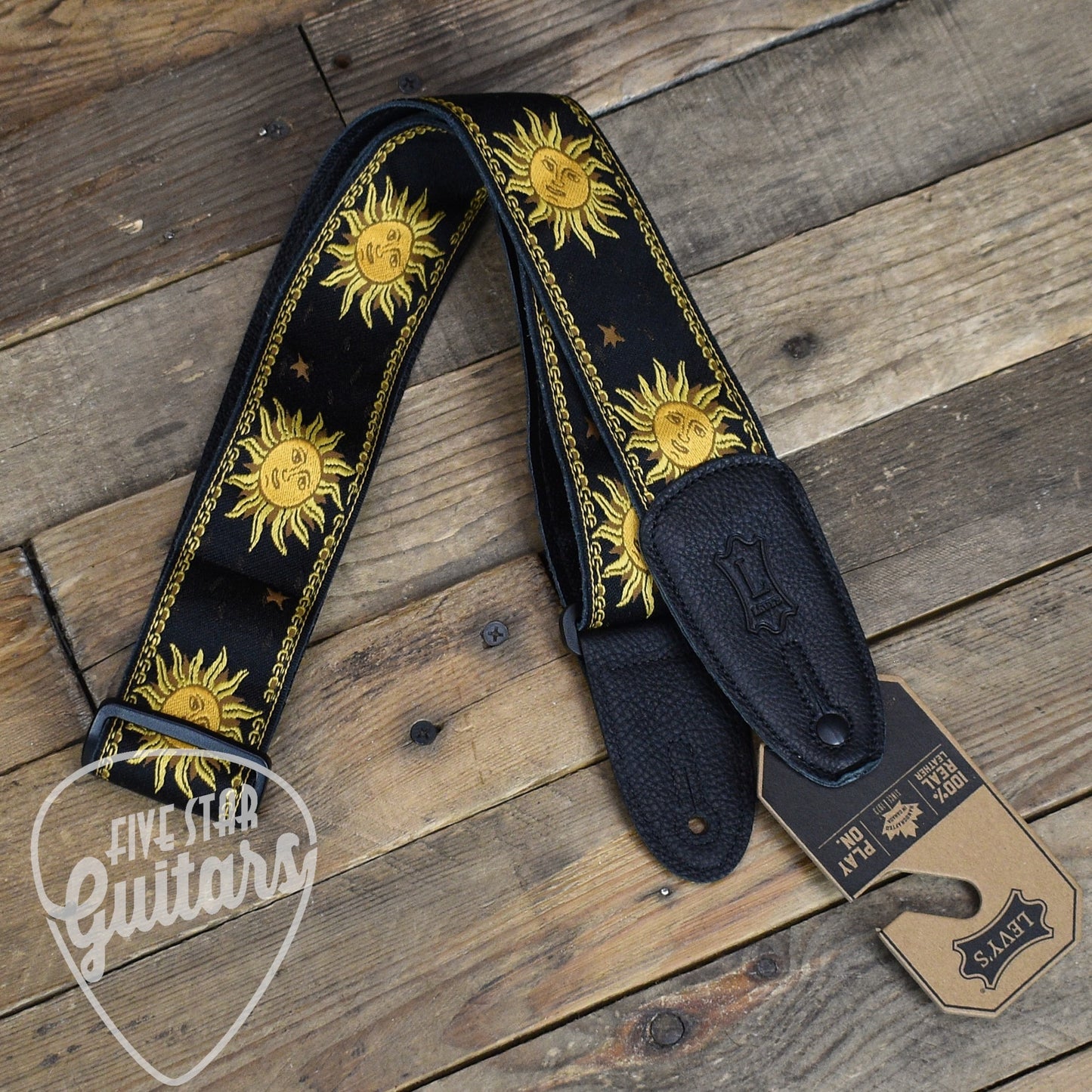Levy's 2" Sun Motif Series Strap - Black