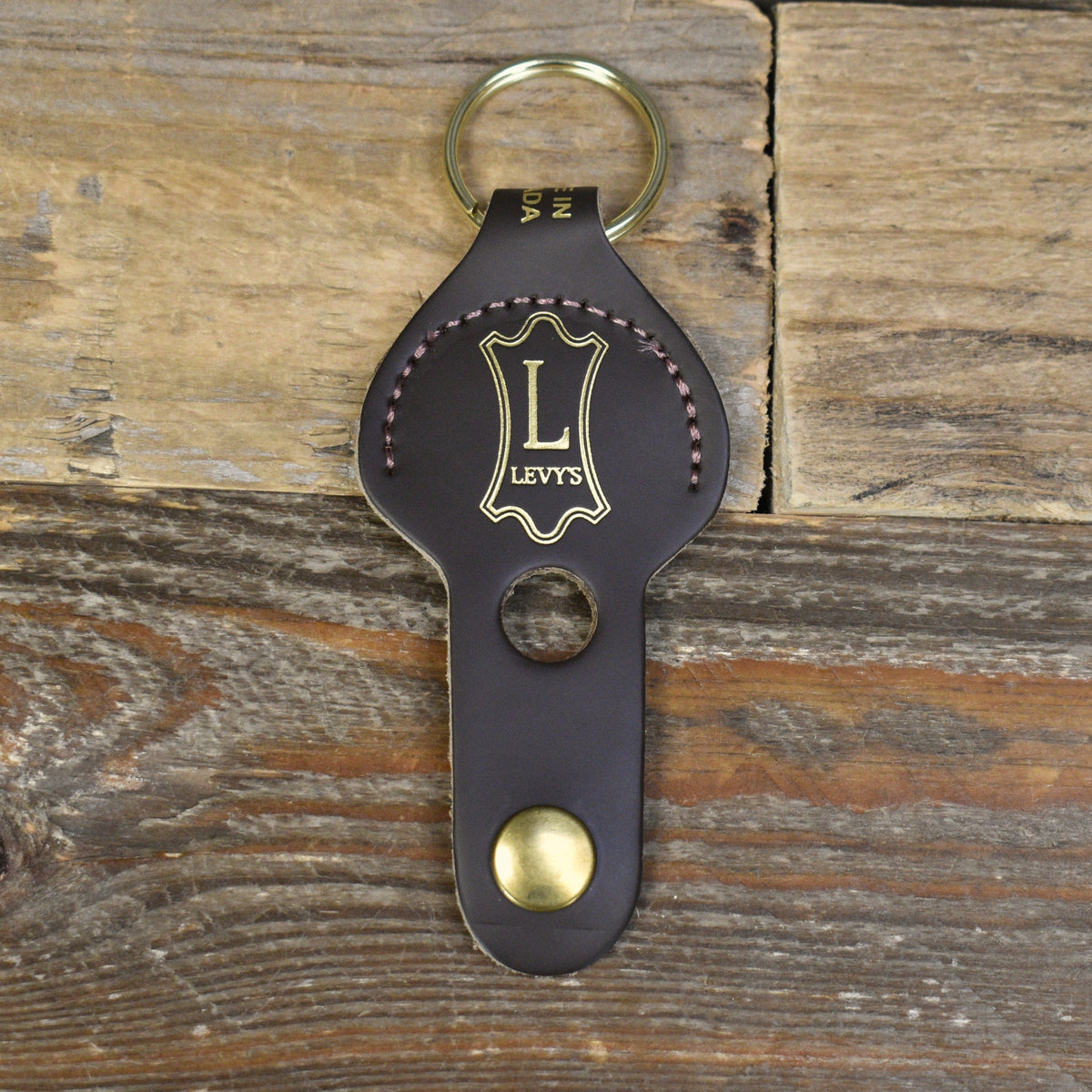 Levy's Leather Pick and Drum Key Holder Keychain