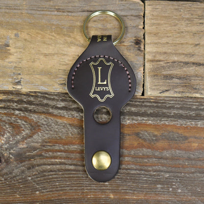 Levy's Leather Pick and Drum Key Holder Keychain