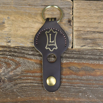 Levy's Leather Pick and Drum Key Holder Keychain