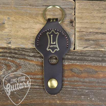 Levy's Leather Pick and Drum Key Holder Keychain