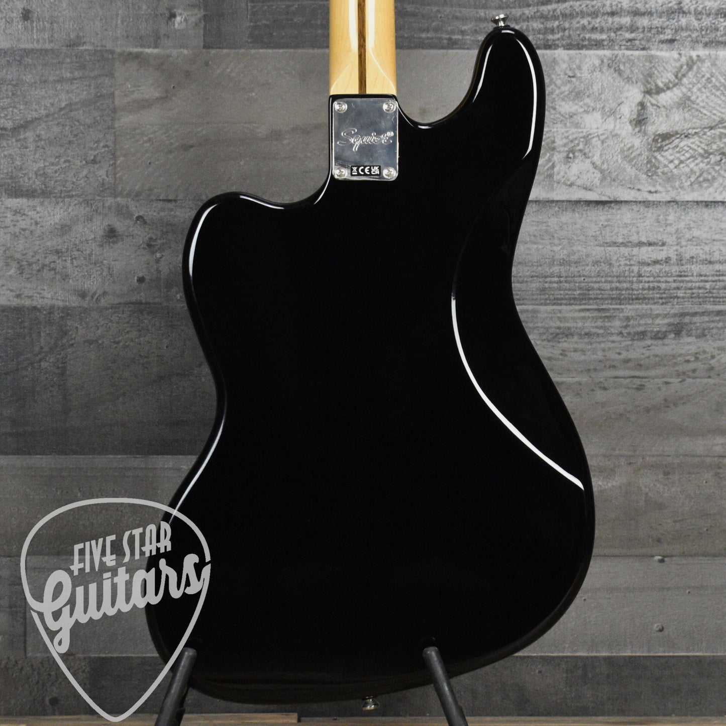 Limited Edition Squier Classic Vibe Bass VI Maple Fingerboard Black Pickguard Matching Headstock - Black