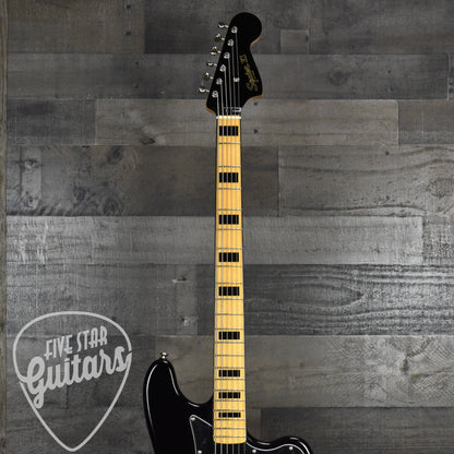 Limited Edition Squier Classic Vibe Bass VI Maple Fingerboard Black Pickguard Matching Headstock - Black
