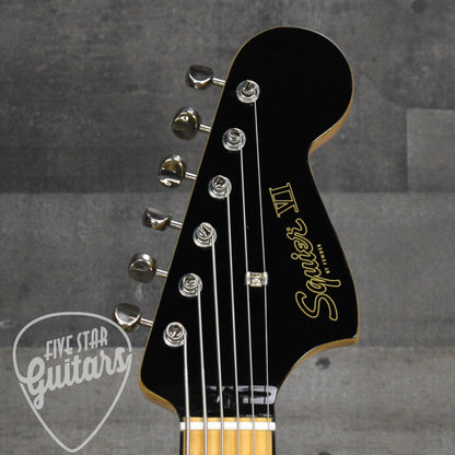 Limited Edition Squier Classic Vibe Bass VI Maple Fingerboard Black Pickguard Matching Headstock - Black