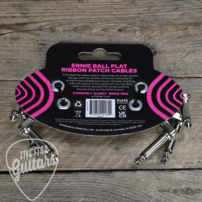 Ernie Ball Flat Ribbon Patch Cables - 3'' (3 Pack)
