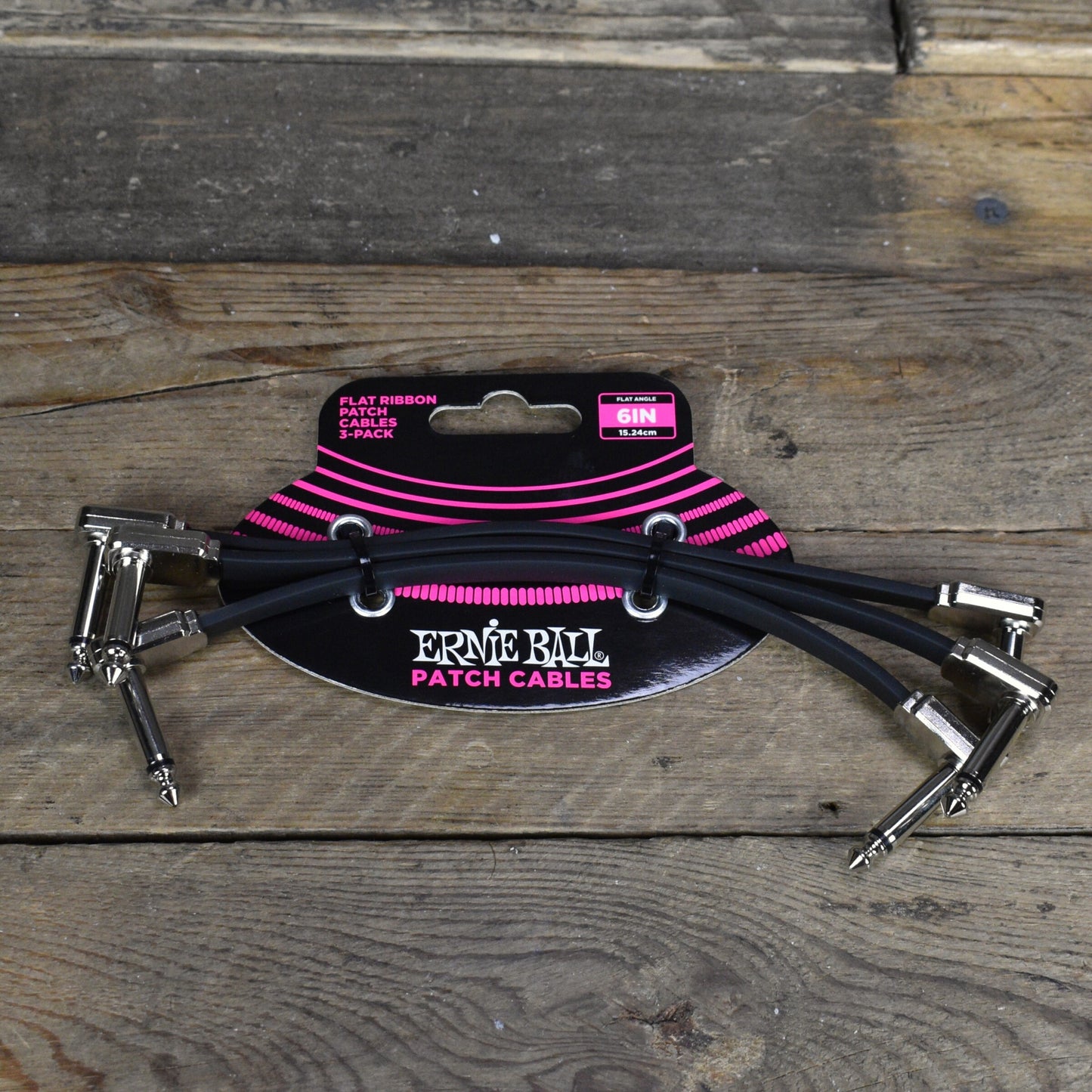 Ernie Ball Flat Ribbon Patch Cables - 6'' (3 Pack)