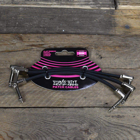Ernie Ball Flat Ribbon Patch Cables - 6'' (3 Pack)