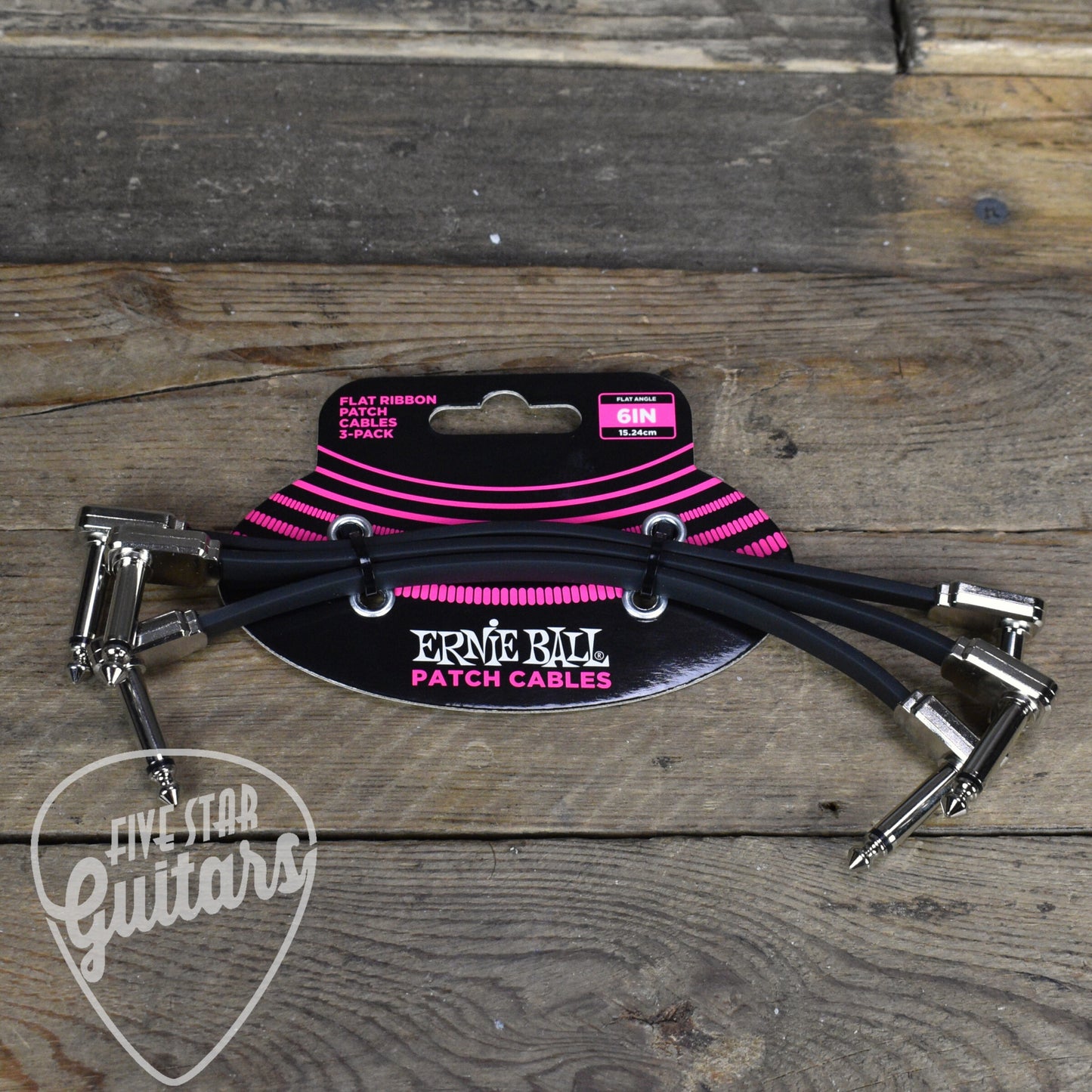 Ernie Ball Flat Ribbon Patch Cables - 6'' (3 Pack)