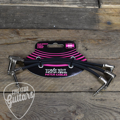 Ernie Ball Flat Ribbon Patch Cables - 6'' (3 Pack)