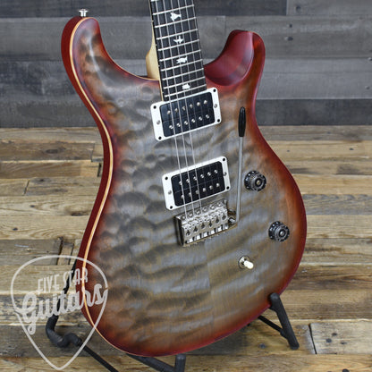 PRS Wood Library CE-24 Satin Quilt Top - Faded Gray Black Cherry Burst